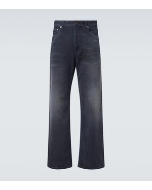 Balenciaga Faded Straight Jeans - Blue
