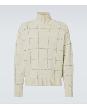 dunhill Cashmere Intarsia Jumper - White