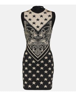 Balmain Jacquard Dress - Black