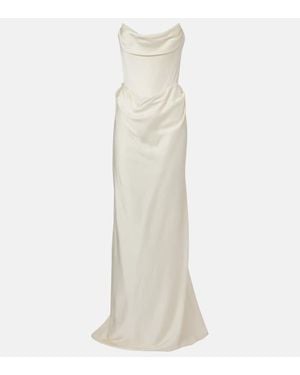 Vivienne Westwood Bridal Robe Galaxy Aus Satin - Weiß