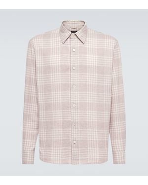 ZEGNA Hemd Aus Baumwollflanell - Weiß