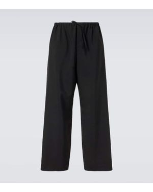 The Row Weite Mid-Rise-Hose Donatello Aus Wolle Und Mohair - Schwarz