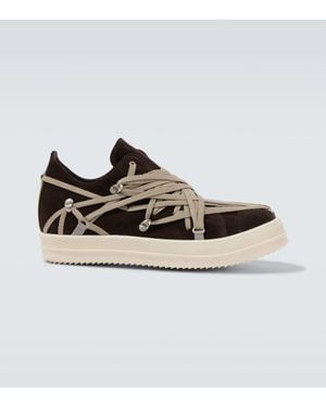 Rick Owens Sneakers Megalace Aus Veloursleder - Braun