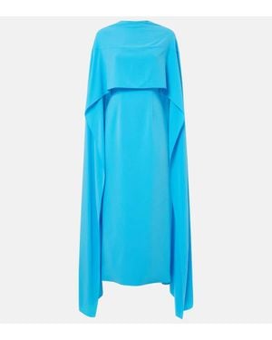 ROKSANDA Elina Caped Midi Dress - Blue