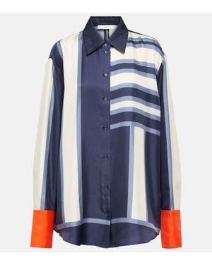 SIR. Hemd Dazed Aus Seide - Blau