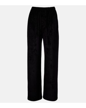 Balenciaga High-Rise Wide-Leg Pants - Black
