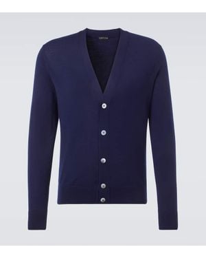 Tom Ford Cardigan Aus Wolle - Blau