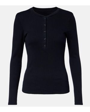 Nili Lotan Henley-Top Jordan Aus Baumwolle - Blau