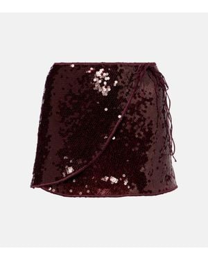 Oséree Mini-Jupe Marylin A Sequins - Violet