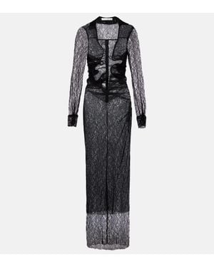 Christopher Esber Venus Sheer Lace Gown - Black