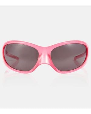 Balenciaga Occhiali Da Sole Ovali Skin - Rosa