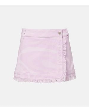 PUCCI Minirock Marmo Aus Denim - Pink