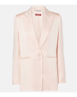 Max Mara Galazia Satin Blazer - Pink