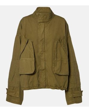 The Attico Chaqueta De Algodon Con Piel - Verde