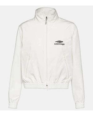 Balenciaga Felpa 3B Sports Icon Con Zip - Bianco