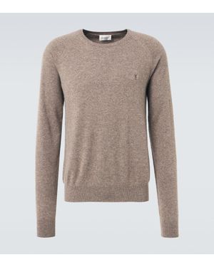 Saint Laurent Pullover Cassandre Aus Kaschmir - Braun