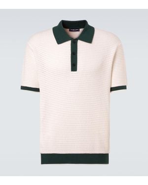 Frescobol Carioca Vidal Pointelle Cotton Polo Shirt - White