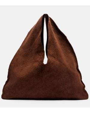The Row Sac Bindle Small En Daim - Marron