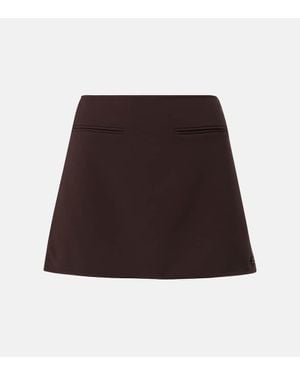 Courreges Minirock Aus Twill - Braun