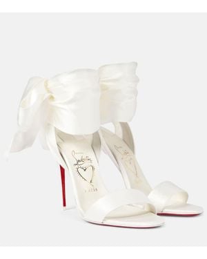 Christian Louboutin Bridal Sandale Du Desert 100 Sandals - White