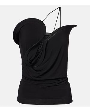 Christopher Esber Wave Coil Jersey Top - Black
