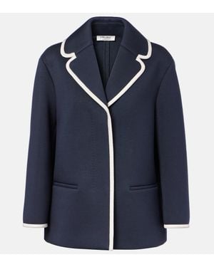 Max Mara Blazer Aus Jersey - Blau