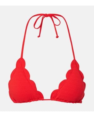 Marysia Swim Scalloped Bikini Top - Red