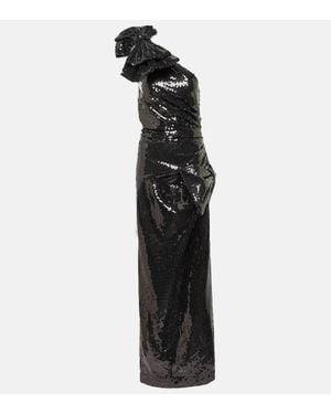 Nina Ricci One-Shoulder-Robe Mit Pailletten - Schwarz
