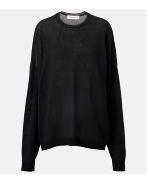 Frankie Shop Pull Basel En Coton Melange - Noir