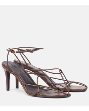 KHAITE Sandales Loulou 75 En Cuir - Métallisé