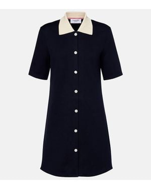 Thom Browne Polokleid Aus Baumwolle - Blau