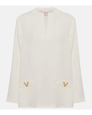 Valentino Top Vgold - Bianco