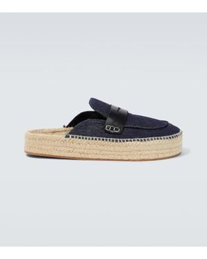 JW Anderson Slippers Aus Denim - Blau