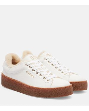 Bogner Lucerne Shearling-Lined Leather Sneakers - White