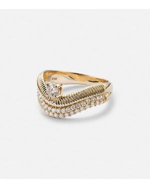 STONE AND STRAND Ring Anjelica Aus 14Kt Gelbgold Mit Diamanten - Weiß