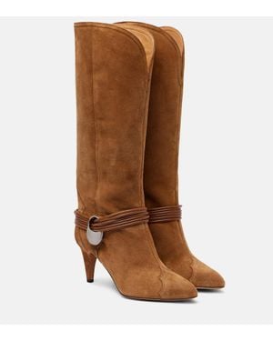 Isabel Marant Stiefel Lestany Aus Veloursleder - Braun