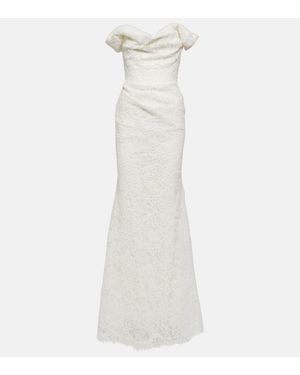 Vivienne Westwood Bridal Nova Cora Off-Shoulder Lace Gown - White