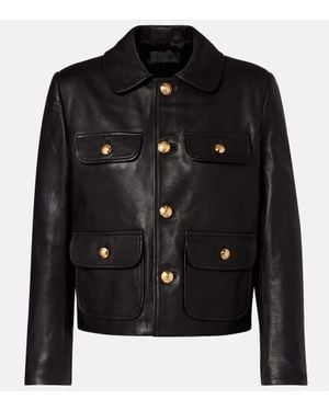 Nili Lotan Lederjacke Chamonix - Schwarz