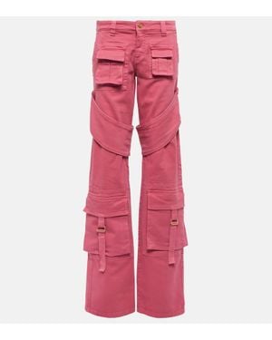 Blumarine Denim Cargo Pants - Pink