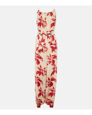 Loro Piana Jumpsuit Cristina Aus Leinen - Rot