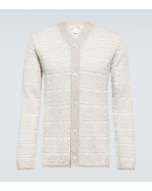 Comme des Garçons Cardigan in lana - Bianco
