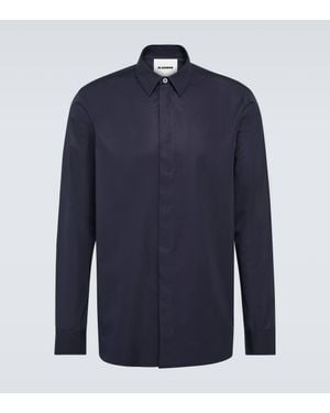 Jil Sander Cotton Poplin Shirt - Blue