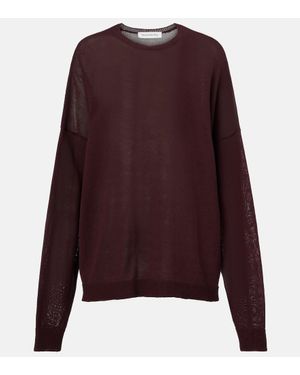 Frankie Shop Pull Basic En Coton Melange - Violet