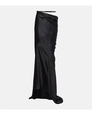 Tom Ford Maxirock Aus Seidensatin - Schwarz