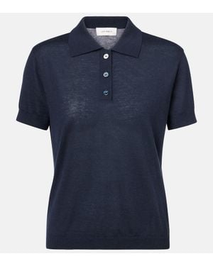 Lisa Yang Nai Knitted Cashmere Polo Shirt - Blue