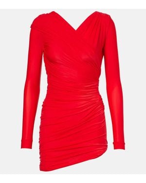 Balenciaga Rotes Minikleid Mit Drapierung Aus Jersey