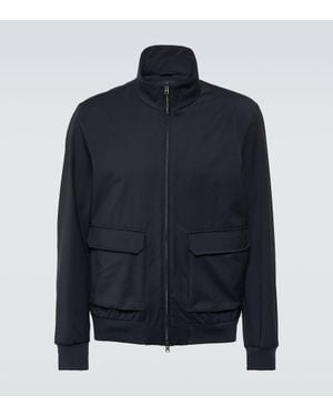 Herno Bomberjacke Aus Schurwolle - Blau