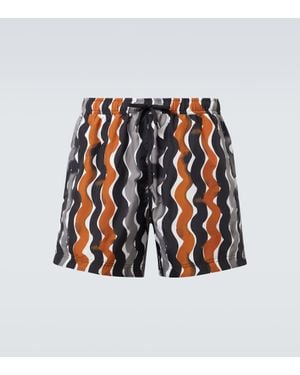 ZEGNA Printed Swim Trunks - White