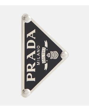 Prada Einzelner Clip-Ohrring Aus Sterlingsilber - Schwarz