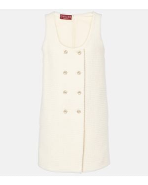 Gucci Damier Bouclé Mini Dress - Natural